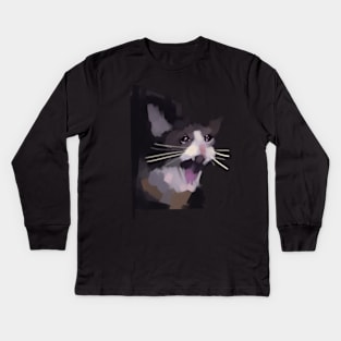 hilarious Crying cat meme Kids Long Sleeve T-Shirt